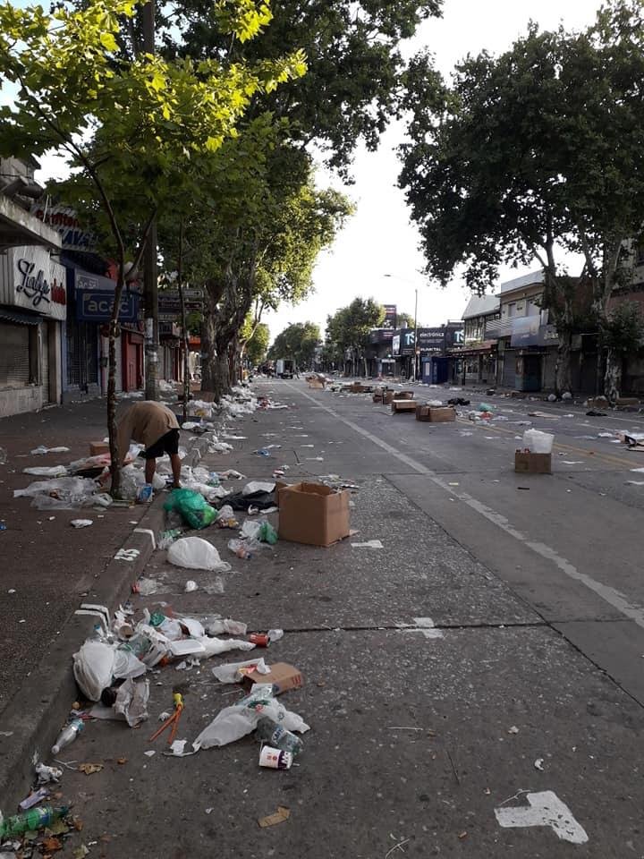 Basura en las calles de Montevideo