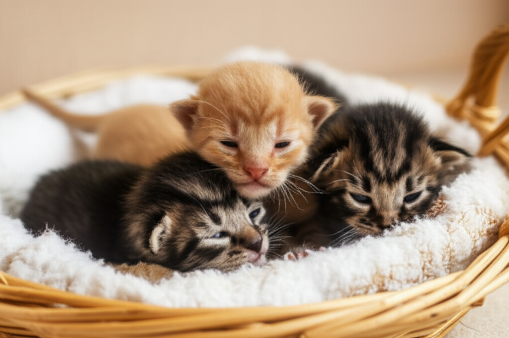 Cuidado de mininos recién nacidos