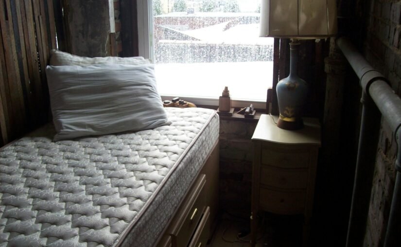 white and black bed linen